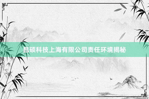昌硕科技上海有限公司责任环境揭秘